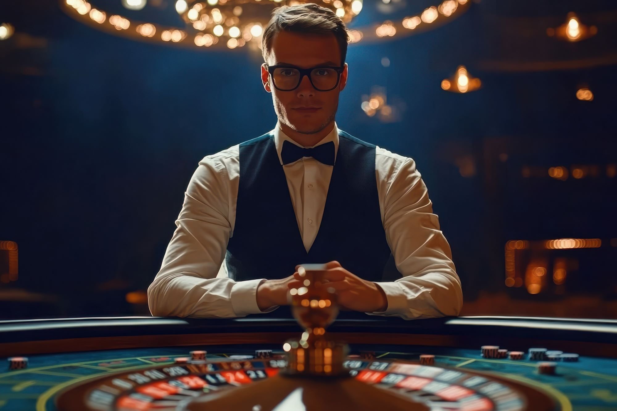 Meja live dealer blackjack di studio batman toto dengan kualitas HD